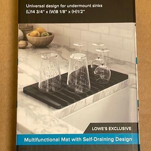 Kraus kitchen self-draining silicone drying mat.